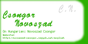 csongor novoszad business card